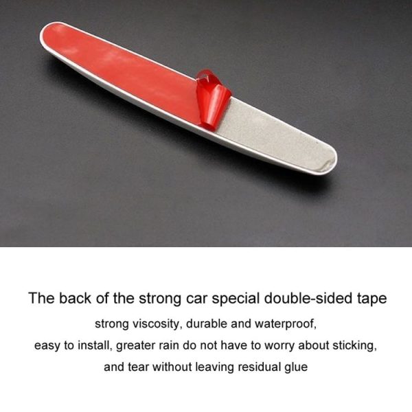4pcs / set Car Door Anti-collision Strips Rearview Mirror Anti-scratch Stickers (Grey) - Image 4