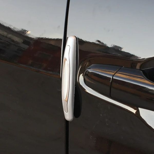 4pcs / set Car Door Anti-collision Strips Rearview Mirror Anti-scratch Stickers (Grey) - Image 5