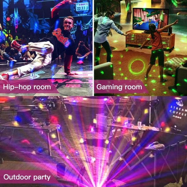 Home LED Magic Ball Lights Bounce Ambient Lamps Room Sound Lights Balls, Color: Charging Model Black (RGB Colorful 5W) - Image 10