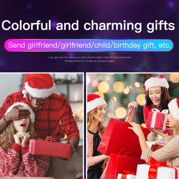 Home LED Magic Ball Lights Bounce Ambient Lamps Room Sound Lights Balls, Color: Charging Model Black (RGB Colorful 5W) - Image 12