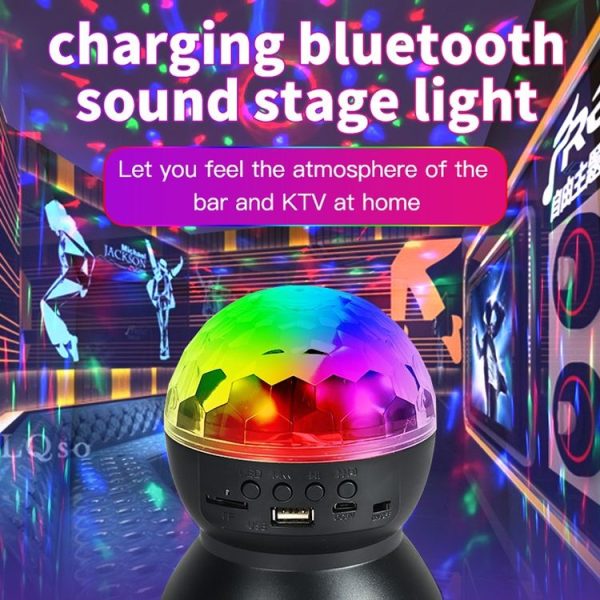 Home LED Magic Ball Lights Bounce Ambient Lamps Room Sound Lights Balls, Color: Charging Model Black (RGB Colorful 5W) - Image 4