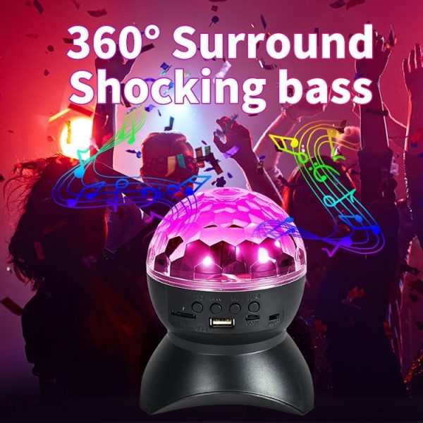 Home LED Magic Ball Lights Bounce Ambient Lamps Room Sound Lights Balls, Color: Charging Model Black (RGB Colorful 5W) - Image 5