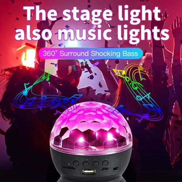 Home LED Magic Ball Lights Bounce Ambient Lamps Room Sound Lights Balls, Color: Charging Model Black (RGB Colorful 5W) - Image 6