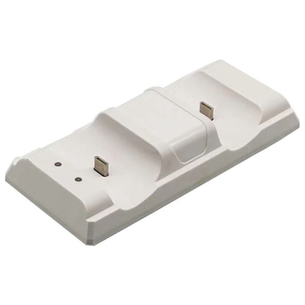 PS5 Controller Dock Charger Gamepad Dual Port Quick Charger (White)