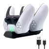 PS5 Controller Dock Charger Gamepad Dual Port Quick Charger (White) - Image 2