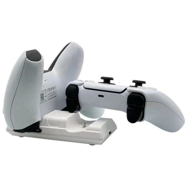 PS5 Controller Dock Charger Gamepad Dual Port Quick Charger (White) - Image 3