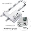 Shoe Cabinet Office File Cabinet Adjustable Lock Length Pull Hand Lock Password Cabinet Door Lock (Silver) - Image 4