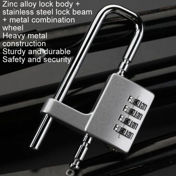 Shoe Cabinet Office File Cabinet Adjustable Lock Length Pull Hand Lock Password Cabinet Door Lock (Silver) - Image 6