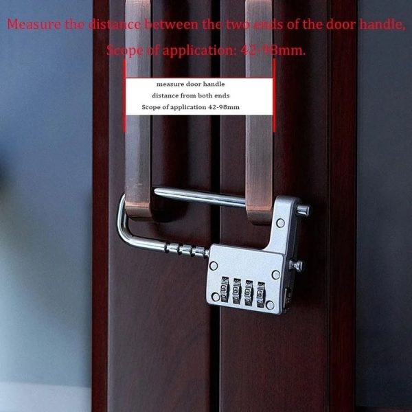 Shoe Cabinet Office File Cabinet Adjustable Lock Length Pull Hand Lock Password Cabinet Door Lock (Silver) - Image 7