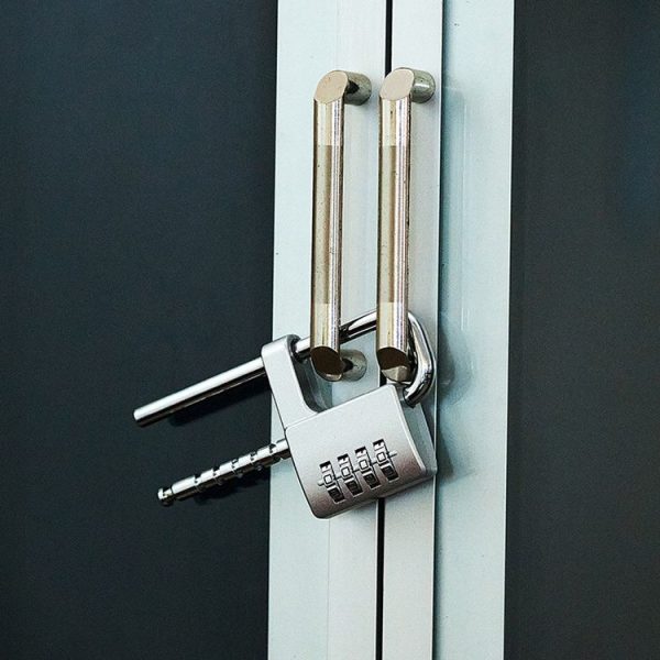 Shoe Cabinet Office File Cabinet Adjustable Lock Length Pull Hand Lock Password Cabinet Door Lock (Silver) - Image 8