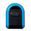 Full Plastic Key Box Password Lock Door Key Storage Password Box (Blue)