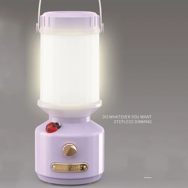 Tripolar Dimmable LED Bedside Night Light Camping Decorative Ambient Light (White) - Image 3