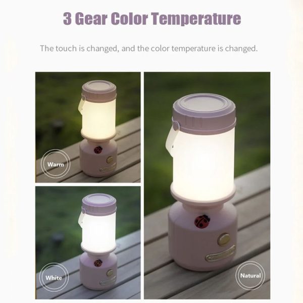 Tripolar Dimmable LED Bedside Night Light Camping Decorative Ambient Light (White) - Image 6