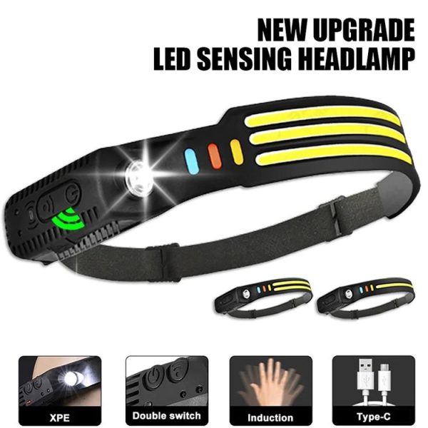 Sensor Headlight Rechargeable Outdoor Camping Fishing Lantern, Spec: 812-1 - Image 3