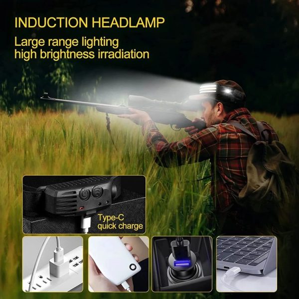 Sensor Headlight Rechargeable Outdoor Camping Fishing Lantern, Spec: 812-1 - Image 8