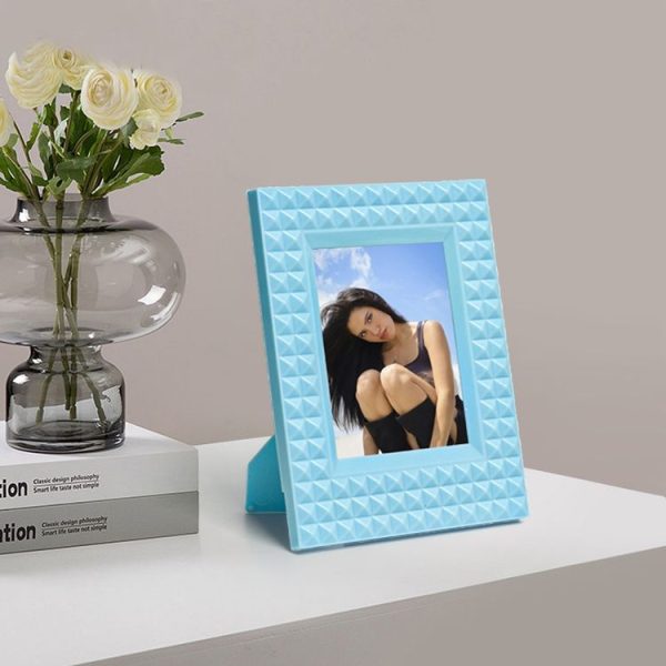 Mini 3-Inch Rivet Vertical Color Celebrity Photo Card Photo Frame (Rose Pink) - Image 5