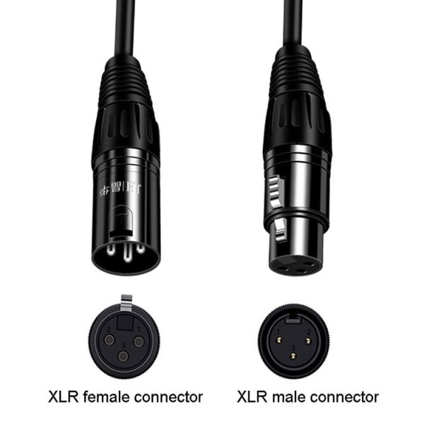 JINGHUA Microphone Cable XLR Male To Female Balanced Cable Mixing Console Amplifier Audio Cable, Length: 1.5M - Image 2
