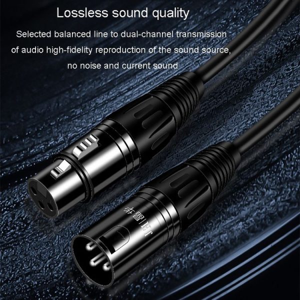 JINGHUA Microphone Cable XLR Male To Female Balanced Cable Mixing Console Amplifier Audio Cable, Length: 1.5M - Image 7