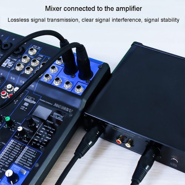 JINGHUA Microphone Cable XLR Male To Female Balanced Cable Mixing Console Amplifier Audio Cable, Length: 1.5M - Image 8