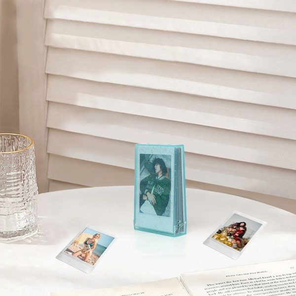 3 inch Ice Cream Glitter Photo Box Celebrity Photo Card Storage Box For Polaroids, Color: Transparent - Image 6
