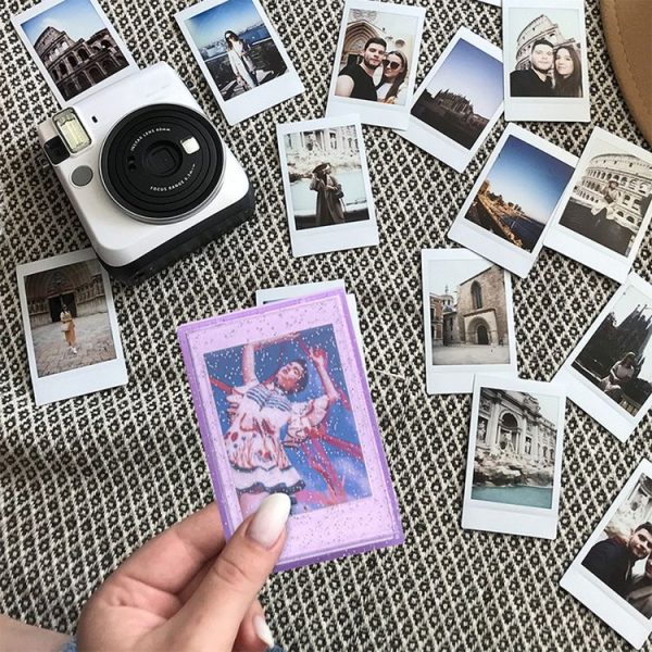 3 inch Ice Cream Glitter Photo Box Celebrity Photo Card Storage Box For Polaroids, Color: Transparent - Image 7