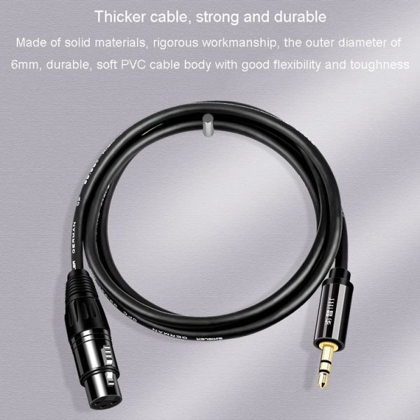 JINGHUA 3.5mm Male To XLR Female Microphone Cable Computer Mixer Audio Cable, Length: 1.5m - Image 3