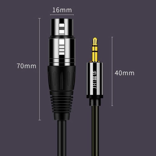 JINGHUA 3.5mm Male To XLR Female Microphone Cable Computer Mixer Audio Cable, Length: 1.5m - Image 4