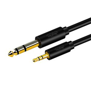 JINGHUA 3.5mm To 6.5mm Audio Cable Amplifier Guitar 6.35mm Cable, Length: 0.5m