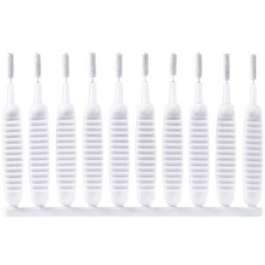 10pcs / Pack Multifunctional Shower Hole Cleaning Brush Anti-Blocking Bath Faucet Washing Tool (White)