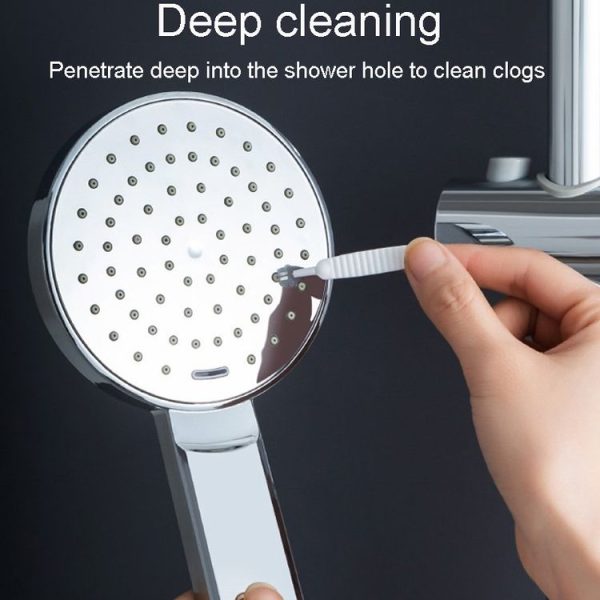 10pcs / Pack Multifunctional Shower Hole Cleaning Brush Anti-Blocking Bath Faucet Washing Tool (White) - Image 4