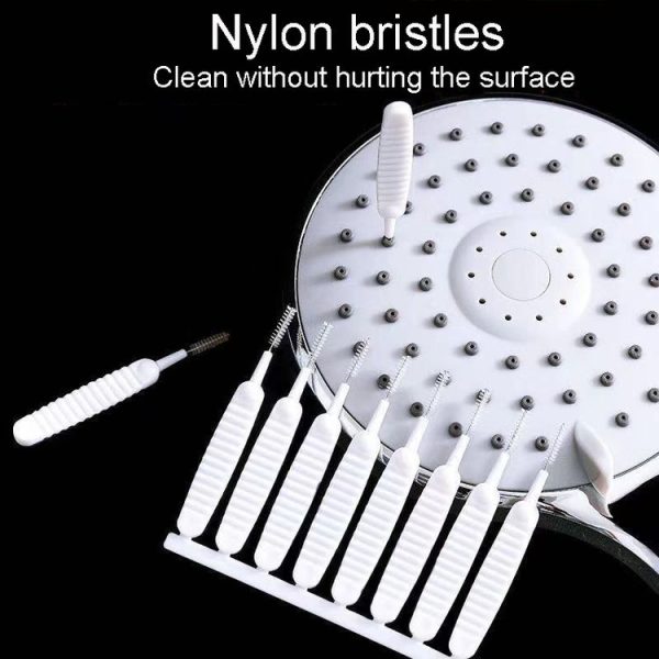 10pcs / Pack Multifunctional Shower Hole Cleaning Brush Anti-Blocking Bath Faucet Washing Tool (White) - Image 5