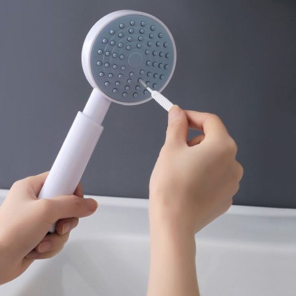 10pcs / Pack Multifunctional Shower Hole Cleaning Brush Anti-Blocking Bath Faucet Washing Tool (White) - Image 9