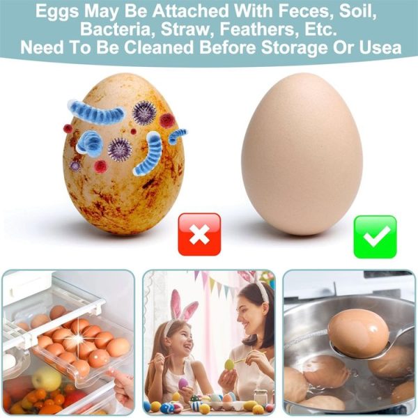 Silicone Egg Brush Cleaner Vegetable Scrubber (Blue) - Image 5