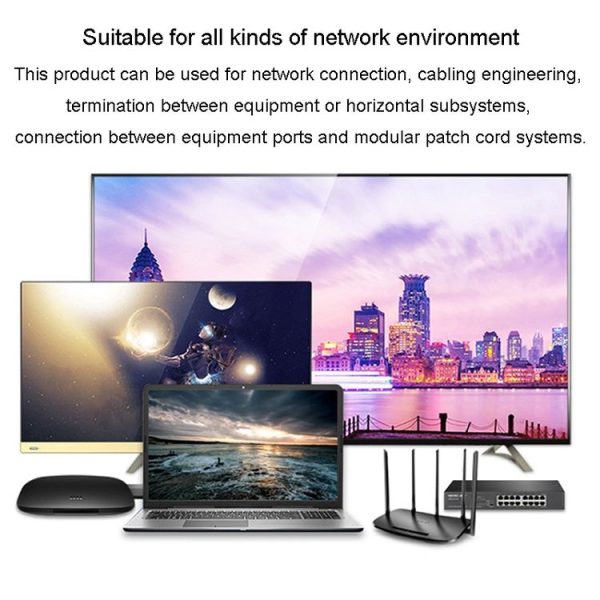 JINGHUA Category 6 Gigabit Double Shielded Router Computer Project All Copper Network Cable, Size: 1M (Blue) - Image 11