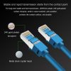 JINGHUA Category 6 Gigabit Double Shielded Router Computer Project All Copper Network Cable, Size: 1M (Blue) - Image 7