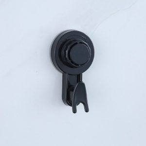 Wall Strong Suction Cup Hook Punch Free Rotating Multi-Purpose Hooks (Black)