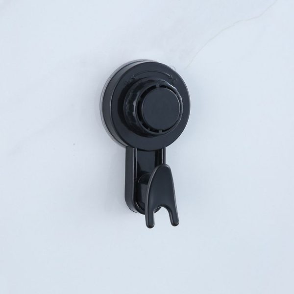 Wall Strong Suction Cup Hook Punch Free Rotating Multi-Purpose Hooks (Black)