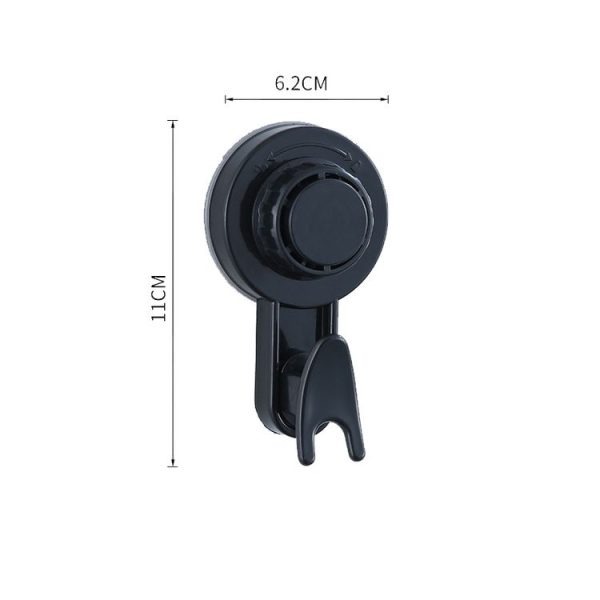 Wall Strong Suction Cup Hook Punch Free Rotating Multi-Purpose Hooks (Black) - Image 2
