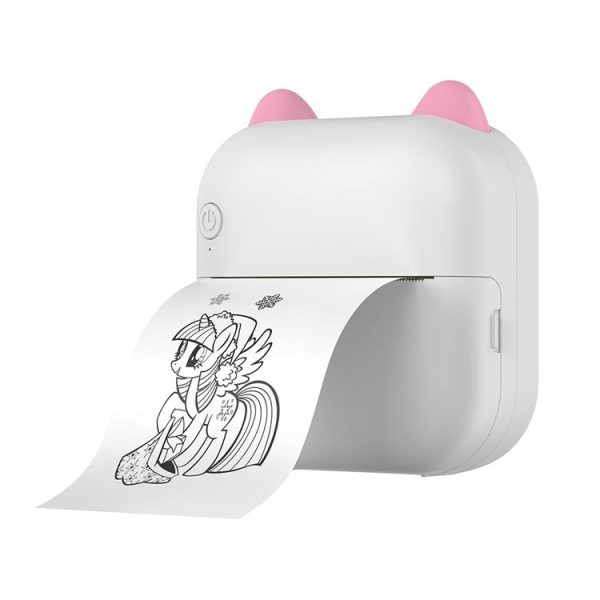M5 Mini Cartoon Portable Bluetooth Printer Photo Thermal Printer (Pink) - Image 3