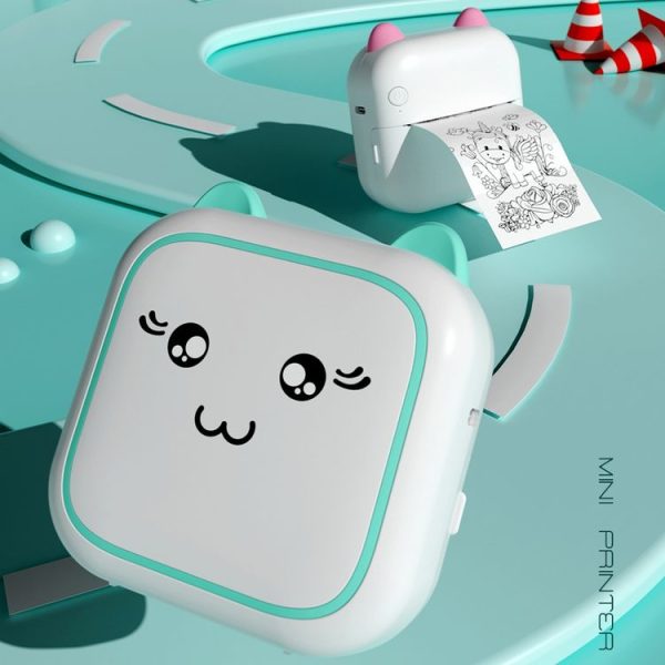 M5 Mini Cartoon Portable Bluetooth Printer Photo Thermal Printer (Pink) - Image 4