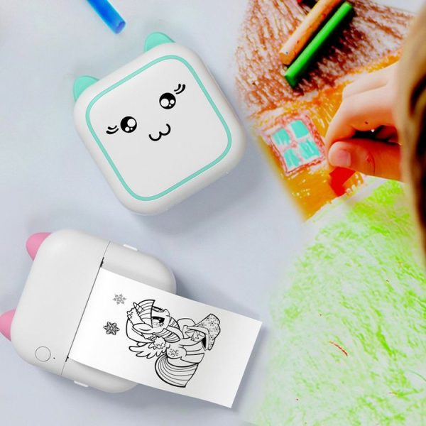 M5 Mini Cartoon Portable Bluetooth Printer Photo Thermal Printer (Pink) - Image 9