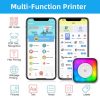 RGB Light Portable Mini Bluetooth Printer Inkless Document Label Printer with 1-Roll Paper - Image 5