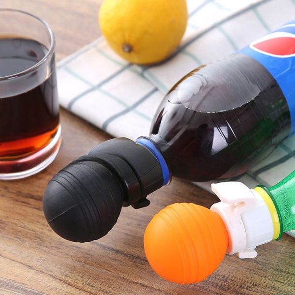 7 x 4cm Silicone Ball Carbonated Beverage Fresh-Keeping Cover Coke Bottle Inflatable Cap (Color Random Delivery) - Image 6