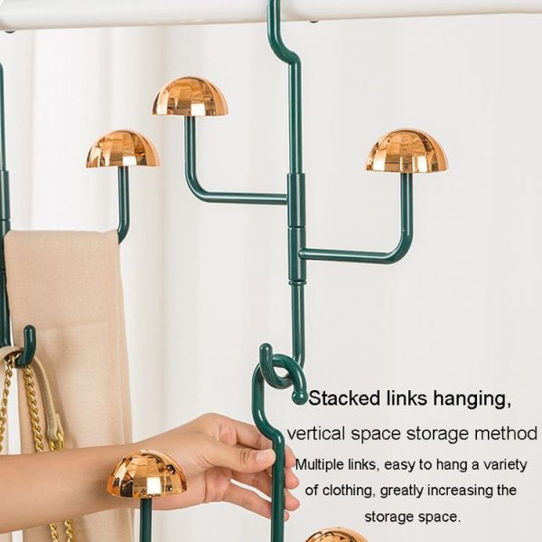 Mushroom Swivel Clothes Hat Rack No Punch No Trace Hooks Home Multifunctional Scarf Bag Storage Rack (Orange) - Image 6