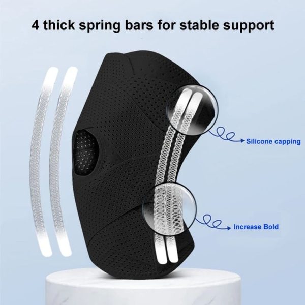 Sixth Generation Breathable Sports Knee Pad Adjustable Outdoor Running Hiking Patella Strap, Size: M (White) - Image 2