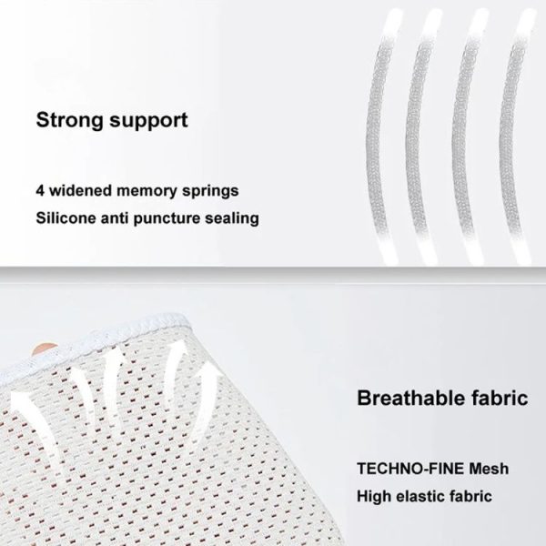 Sixth Generation Breathable Sports Knee Pad Adjustable Outdoor Running Hiking Patella Strap, Size: M (White) - Image 6