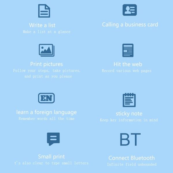 C15 Mini Student Bluetooth Inkless Photo Label Thermal Printer, Spec: Green+5 Paper - Image 4