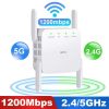 1200Mbps 2.4G / 5G WiFi Extender Booster Repeater Supports Ethernet Port White EU Plug - Image 2