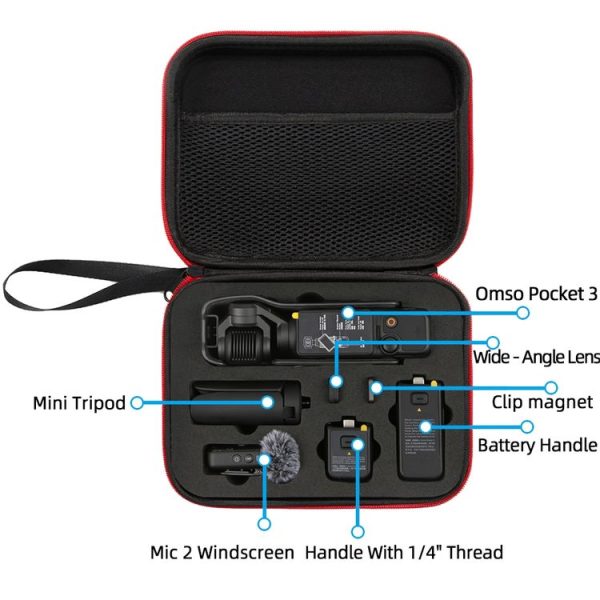 DJI Osmo Pocket 3 Storage Bag Pocket Camera Handbag (Black Shell Black Inner) - Image 8