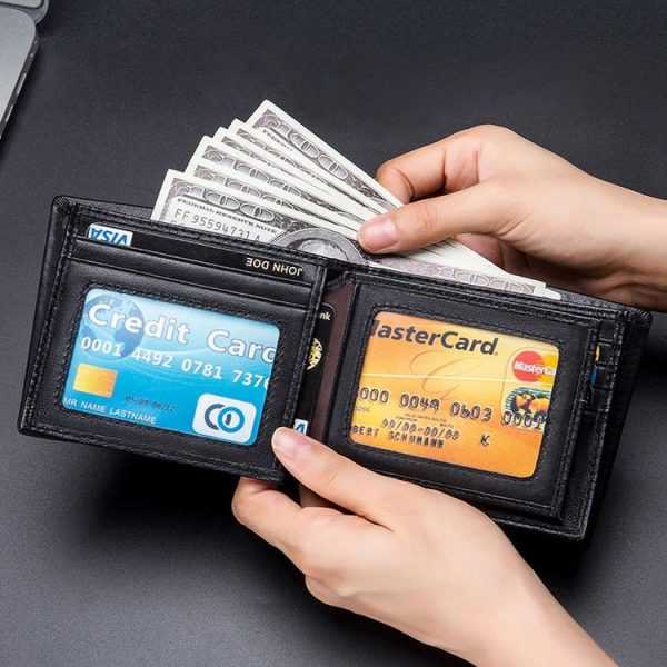 BULL CAPTAIN 0200 Large-capacity First-layer Cowhide Multi-card Slot Wallet RFID Anti-theft Card Holder (Blue) - Image 10